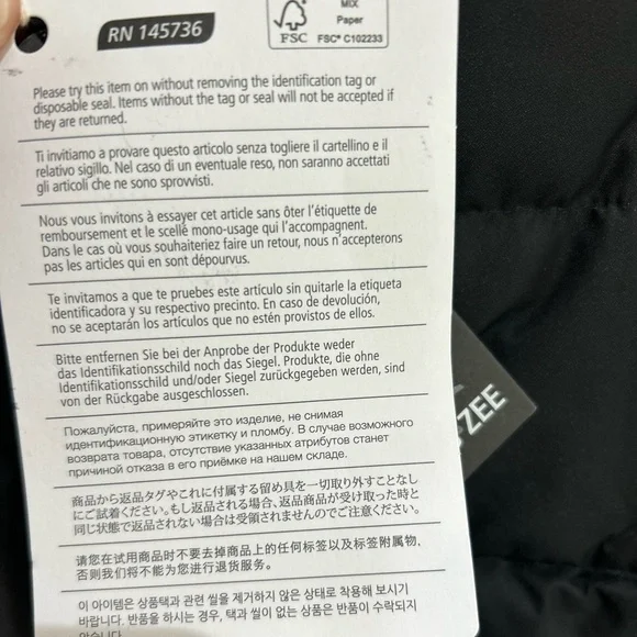 YES ZEE Black Hooded Down Puffer Coat Removable Inner Vest Women’s Size XS NWT - Picture 7 of 10